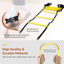 Load image into Gallery viewer, GHB Pro Agility Ladder Agility Training Ladder Speed 12 Rung 20ft with Carrying Bag
