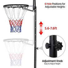 Load image into Gallery viewer, YAHEETECH 7.2-9.2ft Basketball Hoop Backboard System Portable Removeable Basketball Hoop &amp; Goals Outdoor/Indoor Adjustable Height Basketball Set for Kids/Youth/Teenagers
