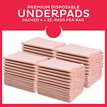 Load image into Gallery viewer, Premium Disposable Underpads 30”x36” (Packed 4x25 Case) Ultra Absorbent Chux Incontinence Bed Pads, Pet Training Pads X-Large 100/Case
