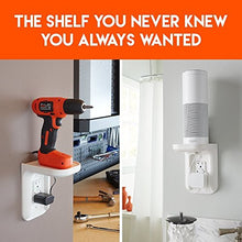Load image into Gallery viewer, ECHOGEAR Outlet Shelf 2 Pack – A Space-Saving Solution for Anything Up to 10lbs – Built-in Cable Channel - Easy Install with Hardware Included - Ideal for Sonos and Smart Home Speakers
