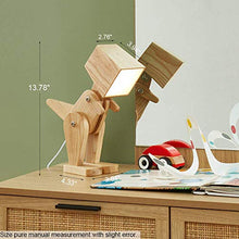 Load image into Gallery viewer, HROOME Kids Table Lamp - Wooden Dog and Dinosaur Desk Lamp
