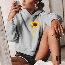 Load image into Gallery viewer, perfectCOCO Sweatshirt Women Fashion Casual Sun Flower Printed Hooded Pullover Long Sleeve Hoodie Sweater Blouse Top
