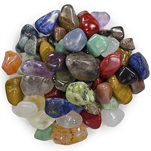 Hypnotic Gems Natural Tumbled Stone Mix - 100 Pcs - Small Size - 0.75