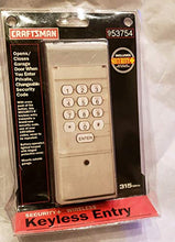 Load image into Gallery viewer, CRAFTSMAN 139.53754 53754 Wireless Keyless Entry 315 MHz - Compatible with Operators with PURPLE Smart/Learn Button
