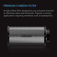 Load image into Gallery viewer, AC Infinity Air Carbon Filter 6" with Premium Australian Virgin Charcoal, for Inline Duct Fan, Odor Control, Hydroponics, Grow Rooms
