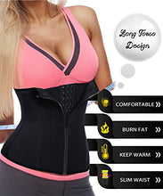 Load image into Gallery viewer, LODAY Waist Trainer Corset For Weight Loss Tummy Control Sport Workout Body Shaper , Black(zip&amp;hooks), Large
