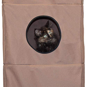 K&H PET PRODUCTS Hangin' Cat Condo Large Tan 23" x 16" x 65" Cat Furniture
