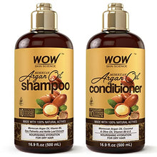 Load image into Gallery viewer, WOW Skin Science Moroccan Argan Oil Shampoo and Conditioner Set - Moroccan Oil Shampoo &amp; Conditioner Set Sulfate Free - Shampoo &amp; Conditioner Set for Color Treated Hair - Natural Shampoo &amp; Conditioner
