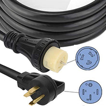 Load image into Gallery viewer, S7 50 Amp Generator Extension Cord, 13FT STW 6/3 + 8/1 Power Cord N14-50P &amp; SS2-50R &amp; CS6364 Twist Lock Connectors
