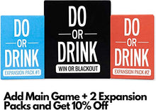 Load image into Gallery viewer, Do or Drink - Party Card Game - for College, Camping, 21st Birthday, Parties - Funny for Men &amp; Women
