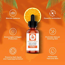 Load image into Gallery viewer, OZNaturals Vitamin C Serum For Face with Hyaluronic Acid - Anti Aging Serum &amp; Hyperpigmentation Treatment With Pure Vitamin E Oil and Rosehip Oil - All Natural Antioxidant Facial and Skin Serum For A Brighter, Even Skin Tone - 1 Fl Oz
