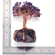 Load image into Gallery viewer, Jovivi Natural Amethyst Crystal Money Tree Crystal Quartz Feng Shui Wealth Ornament Tree of Life Healing Crystals Reiki Office Living Room Table Decoration Good Luck Health Figurine Gift

