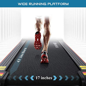 Treadmill Electric Motorized Running Machine with 2.5 HP Power 15 Preset Programs 17''Wide Tread Belt 8.5 MPH Max Speed for Home Use