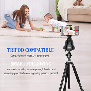 Portable All-in-one Smart Selfie Stick, 360° Rotates Auto Face & Object Tracking Vlog Shooting Smartphone Mount Holder
