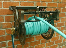 Load image into Gallery viewer, Liberty Garden 707 Decorative Wall Mount Garden Guide Hose Reel, Bronze

