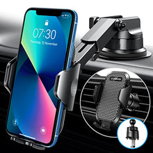 Load image into Gallery viewer, [2022 Upgraded] VANMASS Car Phone Holder, [Sturdy Hook Clip &amp; Suction], Universal Cell Phone Mount for Car Dashboard Windshield Air Vent, Dash Stand Compatible with iPhone 13 12 11 Pro Max 8 Samsung
