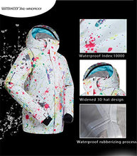 Load image into Gallery viewer, Women&#39;s Waterproof Ski Jacket Windprooof Winter Hooded Coat Bibs
