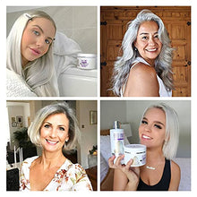 Load image into Gallery viewer, Purple Hair Mask for Blonde, Platinum &amp; Silver Hair - Banish Yellow Hues: Blue Masque to Reduce Brassiness &amp; Condition Dry Damaged Hair - Sulfate Free Toner
