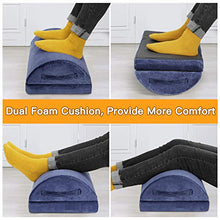 Load image into Gallery viewer, Foot Rest for Under Desk at Work, Ergonomic Memory Foam Foot Stool Cushion for Home Office, Gaming, Computer - Adjustable 2 Heights Under Desk Footrest with Breathable Washable Cover by AMERIERGO
