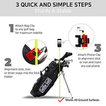 Load image into Gallery viewer, SelfieGOLF Record Golf Swing - Cell Phone Holder Golf Analyzer Accessories | Winner of The PGA Best Product | Selfie Putting Training Aids Works with Any Golf Bag and Alignment Stick
