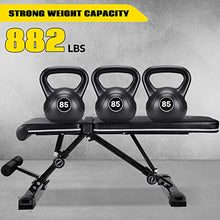 Load image into Gallery viewer, MaxKare Weight Bench Adjustable Foldable Incline Decline Bench, 882lbs Capacity, 7+3+2 Positions Automatic Lock Multi-Purpose Workout Exercise Bench for Home Gym
