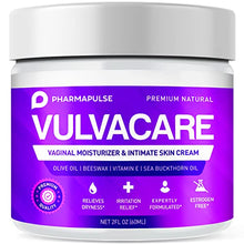 Load image into Gallery viewer, Pharmapulse Vaginal Moisturizer, Vulva Balm Cream, Intimate Skin Care, Menopause Support - Relieves Dryness, Itching, Burning, Redness, Chafing, Odor, Irritation - Estrogen Free 2oz
