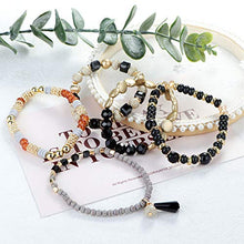 Load image into Gallery viewer, Finrezio 3 Sets Beaded Bracelets for Women Boho Multi-Layer Mix Beads Stackable Strand Stretch Bracelet Set for Teen Girls
