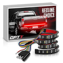Load image into Gallery viewer, OPT7 60" Tailgate Light Bar LED Double Strips, Brake Light for Truck, Red Brake Light, Red Turn Signals Light, White Reverse Light, Compatible w/Ram, Silverado, Dodge, Chevy, Toyota, GMC, Ford, Honda

