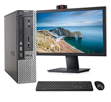Load image into Gallery viewer, Dell OptiPlex 7010 USFF Computer Desktop PC, Intel i5 3.2GHz, 8GB Ram, 120GB SSD Drive, WiFi &amp; Bluetooth, Wireless Keyboard and Mouse, 24 Inch FHD Monitor, Webcam, Windows 10 (Renewed)
