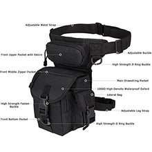 Load image into Gallery viewer, MAXTRA Military Tactical Drop Leg Bag Tool Fanny Thigh Pack Leg Rig Utility Pouch Paintball Airsoft Motorcycle Riding Thermite Versipack, Black
