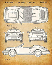 Load image into Gallery viewer, Original Porsche Patent Prints - Set of Four Photos (8x10) Unframed - Makes a Great Gift Under $20 for Car Lovers
