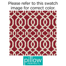 Load image into Gallery viewer, Pillow Perfect 498522 Outdoor/Indoor New Geo Throw Pillows, 18.5" x 18.5", Red, 2 Pack
