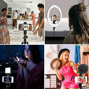 Universal Phone Tripod Mount Adapter + 1/4" Screw + Cell Phone Bracket Clamp, Rotatable Vertical and Horizontal Smartphone Holder Stand Clip for iPhone X XS XR 11 Pro, Samsung S10 S9+, and All Phones