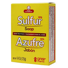 Load image into Gallery viewer, Biosulfur Grisi Sulfur Soap, Acne Treatment, Cleaner Bar Soap, Helps you Reduce Oil Excess and Acne Pimples, Keeps Pores Cleaner, Sulfur 10%, 3-Pack of 4.4 Oz, Bar Soaps, yellow
