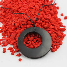 Load image into Gallery viewer, Heka Naturals Shungite Pendant Necklace, Double Circle EMF Protection Pendant | Shungite Jewelry is Trendy and Used for Chakra and Energy Balancing | Double Circle

