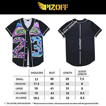 Load image into Gallery viewer, PIZOFF Short Sleeve Arc Bottom 3D Colorful Number 23" Print Baseball Jersey Shirt Y1724-19-M
