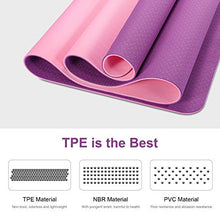 Load image into Gallery viewer, Smartor 6mm Extra Thick Yoga Mat for Women, Non-Slip Exercise &amp; Fitness Mat with Carrying Strap, High Density Workout Mat for Yoga, Pilates &amp; Floor Exercises, 72" x 24" x 1/4", Purple
