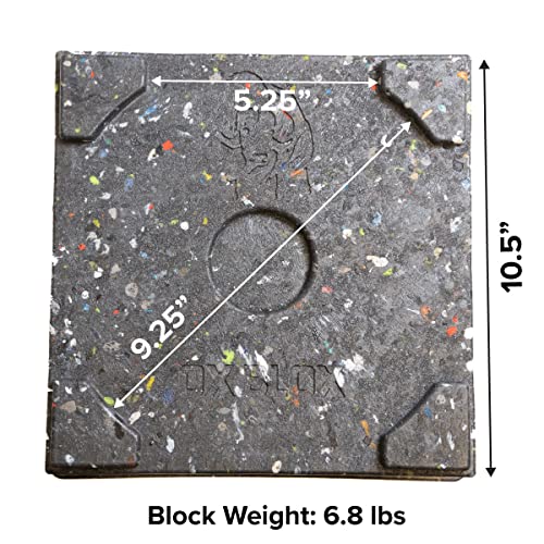 Load image into Gallery viewer, OX BLOX MAXX (6-Pack), RV Jack Block for 9" Round Feet | 5th Wheel Camper Blocks for Stabilizers and Tongue Jack | 9" and Smaller Jack feet nest securely Within ridges | 6 Blocks