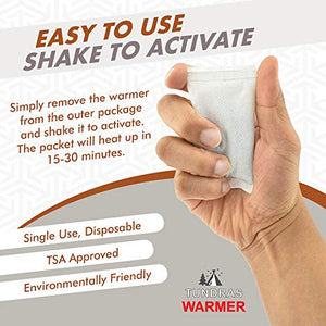 Tundras Hot Hand Warmers Natural Odorless - 40 Count - Long Lasting Safe Single Use Air Activated Heat Packs for Hands, Toes and Body - Up to 8 Hours of Heat - TSA Approved