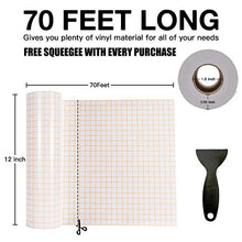 Load image into Gallery viewer, Transfer Tape for Vinyl - 12” x 70 FT w/Orange Alignment Grid for Adhesive Vinyl - Medium Tack Vinyl Transfer Tape for Silhouette Cameo, Cricut for Decals,Signs, Windows and Stickers
