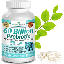 Load image into Gallery viewer, 60 Billion Probiotics for Women, Probiotics for Men - Guaranteed 10 Strains - Prebiotics &amp; Digestive Enzymes, One A Day Supplement with Lactobacillus Acidophilus, Renew Mood Health - 30 Vegan Capsules
