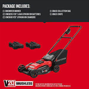 CRAFTSMAN CMCMW220P2 V20 2x20V 20 in. Brushless Cordless Push Mower