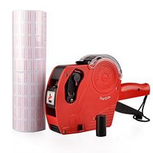 Load image into Gallery viewer, Wild-us MX5500 EOS Red 8 Digits Pricing Gun Kit with 7,000 Labels &amp; Spare Ink
