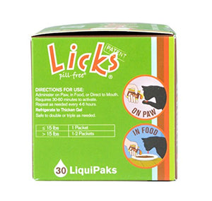 Licks - Zen Cat Calming - Cat Anxiety Relief- Cat Calming- LiquiPaks - 30 Use