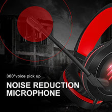 Load image into Gallery viewer, COLUSI Super Lightweight Gaming Headset Xbox One Headset,PS4 Headset with Mic&amp;LED Light,Compatible with PC,Laptop,PS4,Xbox One Conntroller(Adapter Not Included),Ipad,Mobile Phone(Red)
