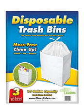 Load image into Gallery viewer, Clean Cubes 13 Gallon Disposable Sanitary Trash Cans &amp; Recycling Bins, 3 Pack (White)
