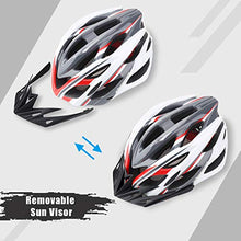Load image into Gallery viewer, Shinmax Bike Helmet, CPSC/CE Certified Adjustable Light Bicycle Helmet Men&amp;Women Road and Mountain Bicycle Helmet with Visor&amp;Rear Light Met Specialized Cycling Helmet for Adult
