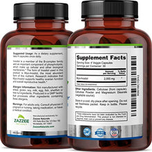 Load image into Gallery viewer, Zazzee Myo-Inositol 120 Vegan Capsules, 2000 mg per Serving, 100% Pure, Premium Grade, Vegan, Non-GMO and All-Natural
