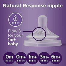 Load image into Gallery viewer, Philips AVENT Natural Response Baby Bottle Nipples Flow 3, 1M+, 4pk, SCY963/04
