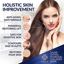Load image into Gallery viewer, 20 Piece V Line Shaping Face Masks – Lifting Hydrogel Collagen Mask with Aloe Vera – Anti-Aging and Anti-Wrinkle Band - Double Chin Reducer Strap
